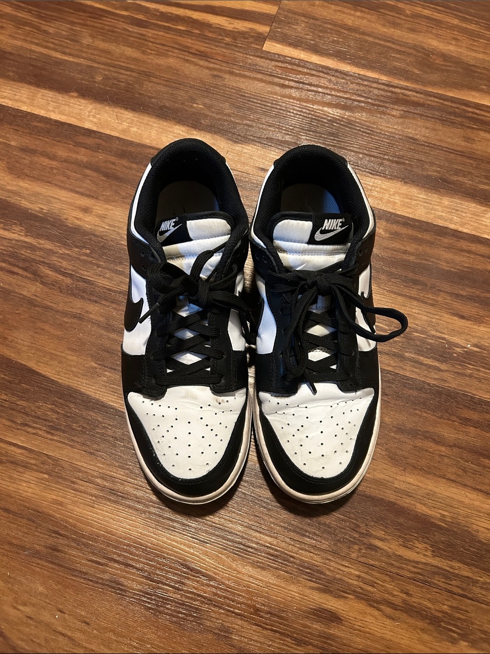 Nike Men’s Black and White Low Dunks